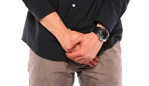 Pain in the groin area with prostatitis